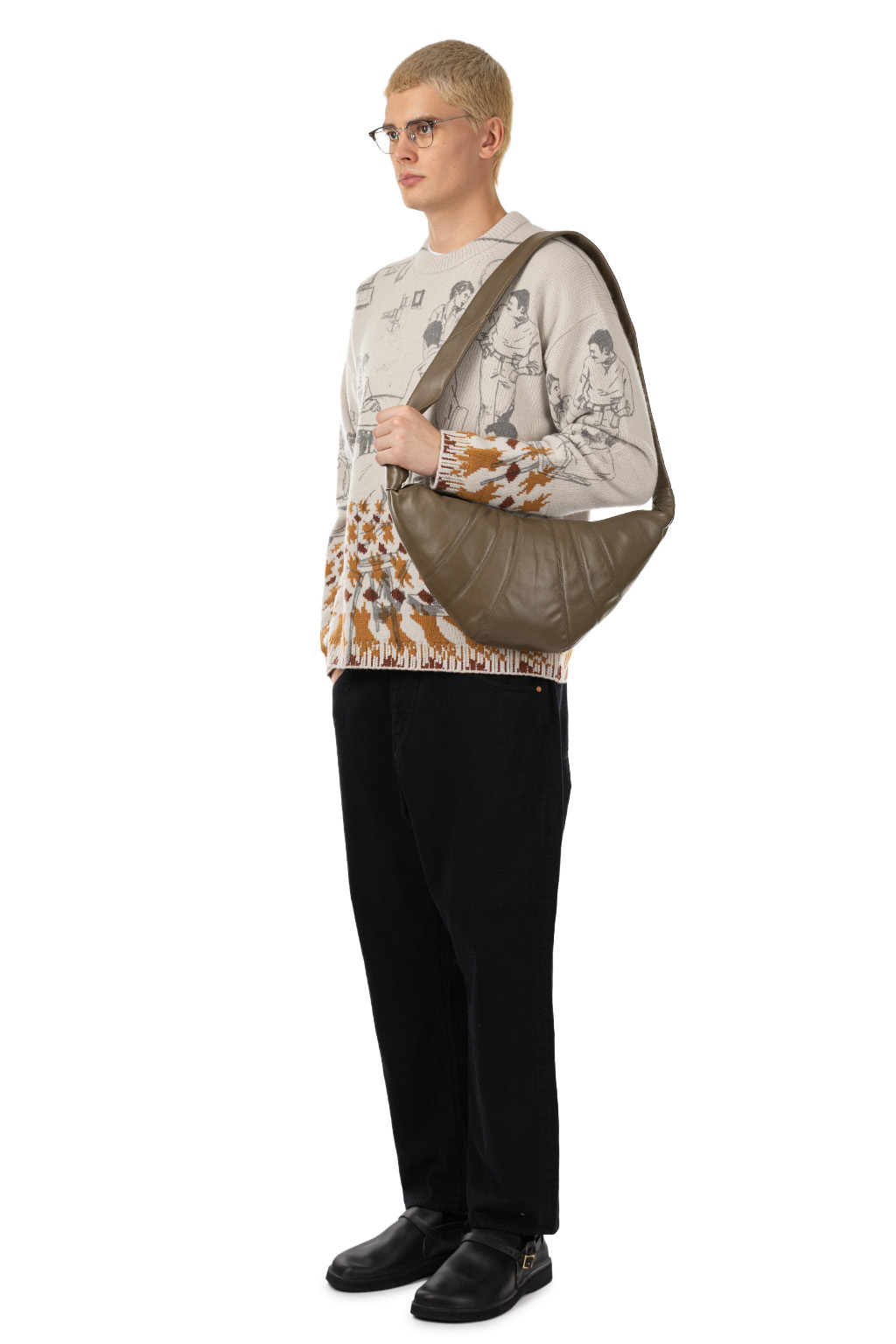 JW Anderson - Print Jacquard Jumper - Dove Grey